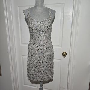 SUE WONG vintage Beaded Cocktail Dress